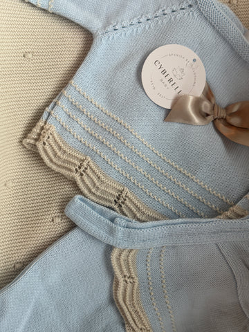 Laced in Love Dusty Blue 4-pc Knit Set #C6002