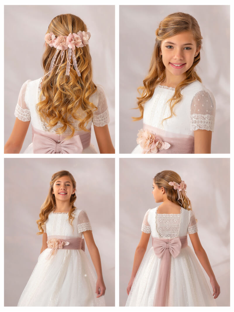 Vestido Bohem - Romántico Tul Topos Flocado (Maquillaje)