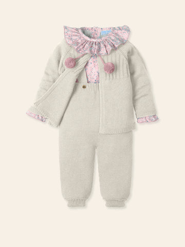 ANHELAR Four Pieces Set for Baby Girls #9444 - Perfect for Newborns and Baby Showers