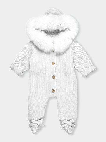 White Pramsuit Outfit for Babies BUZO