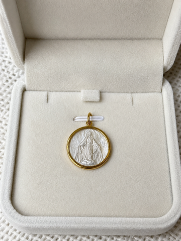 24K Gold-Plated Mother of Pearl Pendant