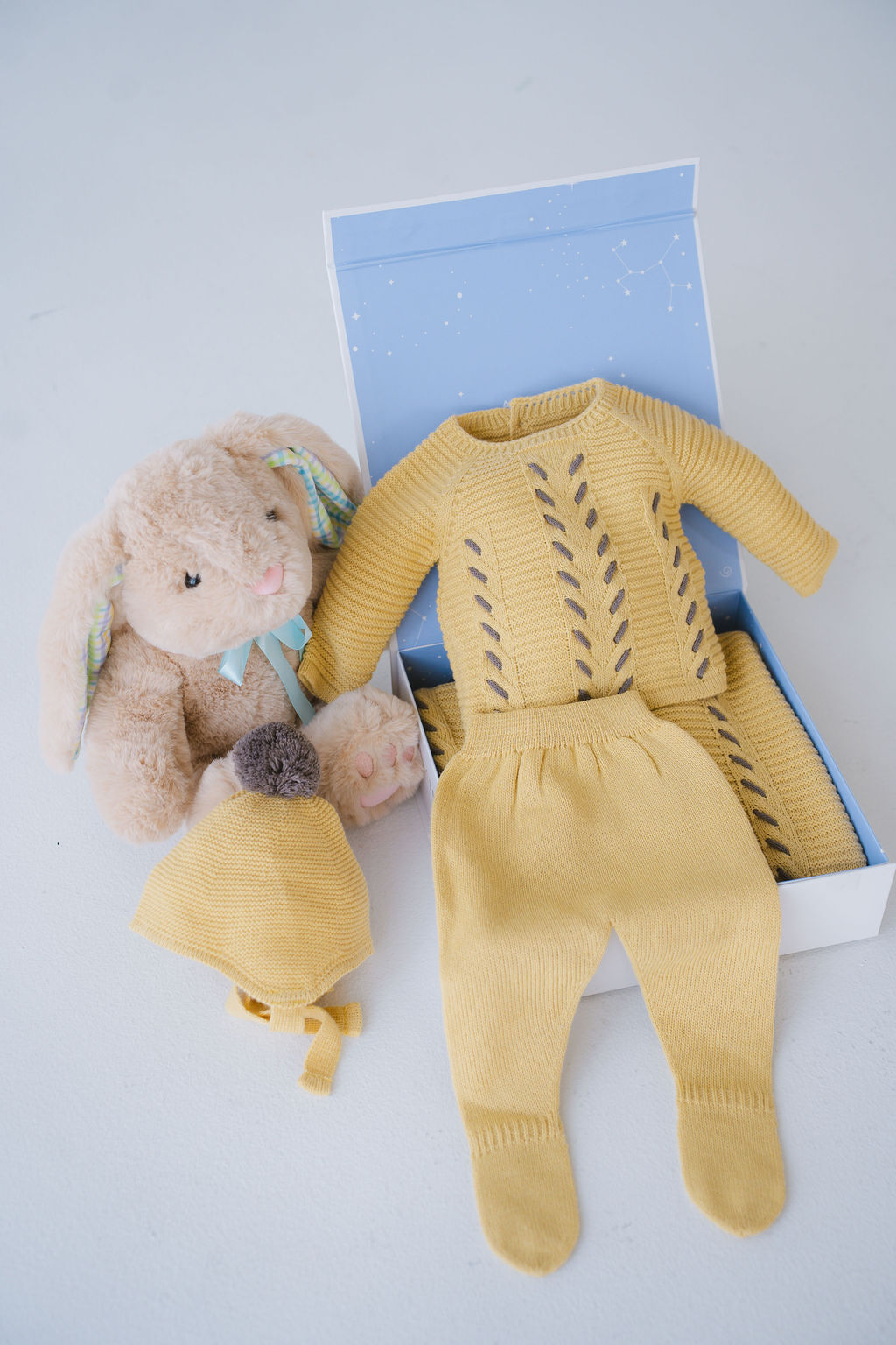 ABETOS NECTAR MUSTARD Knitted Set with Blanket - 9815