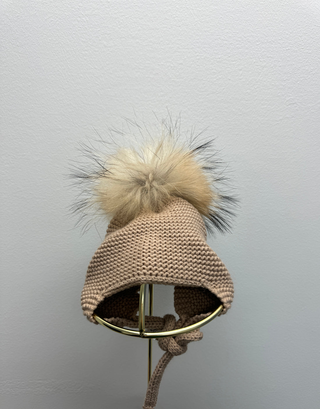 Knitted and fur Baby Hats