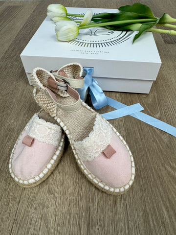Pink Espadrille with lace
