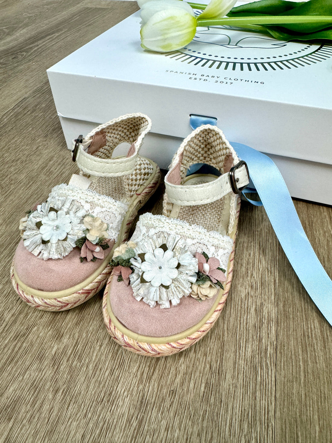 Floral Lace Baby Espadrille- Multi-Flower