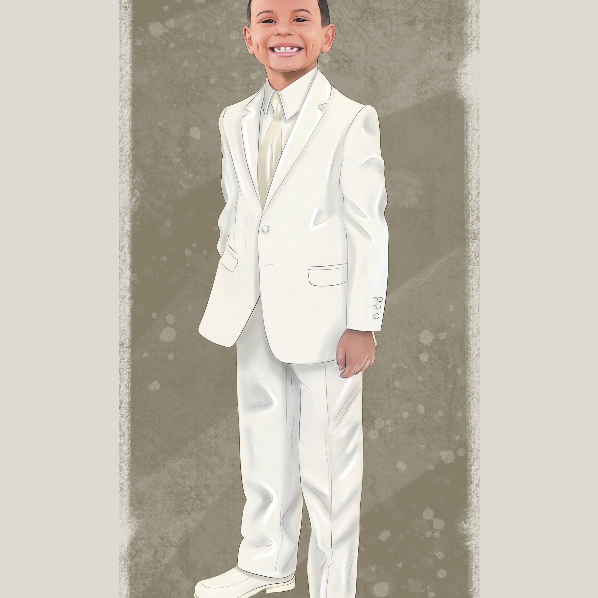 Communion Boy Suit Ilustration