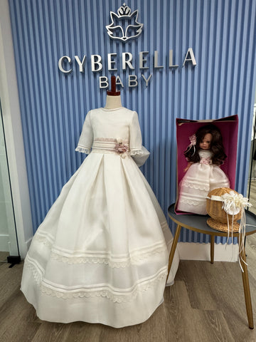 First Communion Dress Model 5300- Dress, Crown, and matching doll