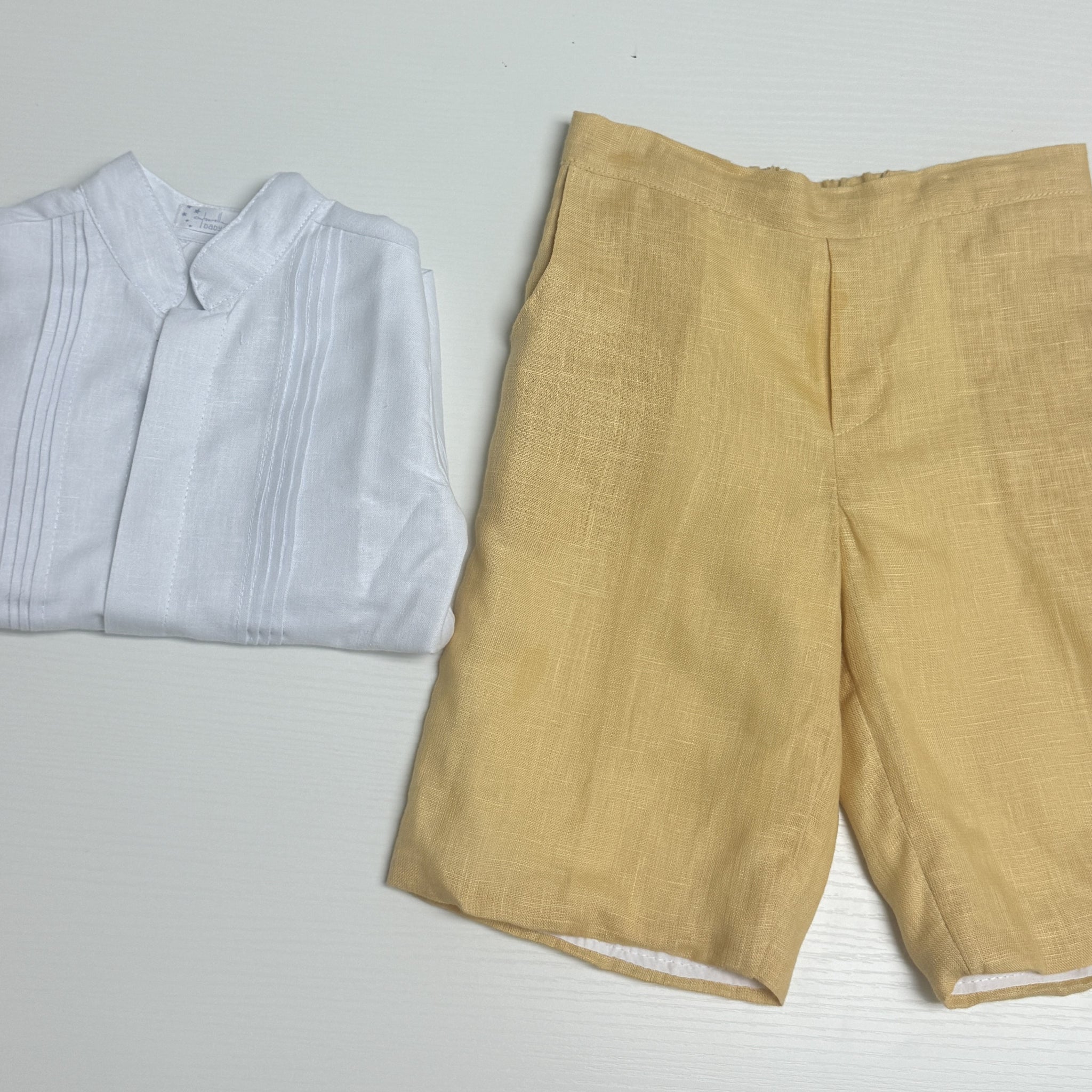 Golden hour Boy Linen Short Set (4005)