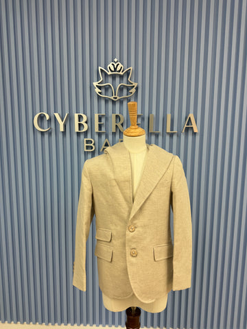 Boy First Communion Khaki Linen Preppy Blazer