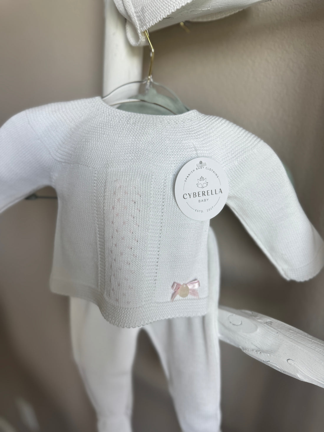 Dotted Whimsy Knit Baby Set – 3 Piece set #C6007