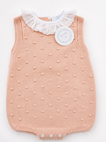 Peach Blossom Knit Romper # P2038