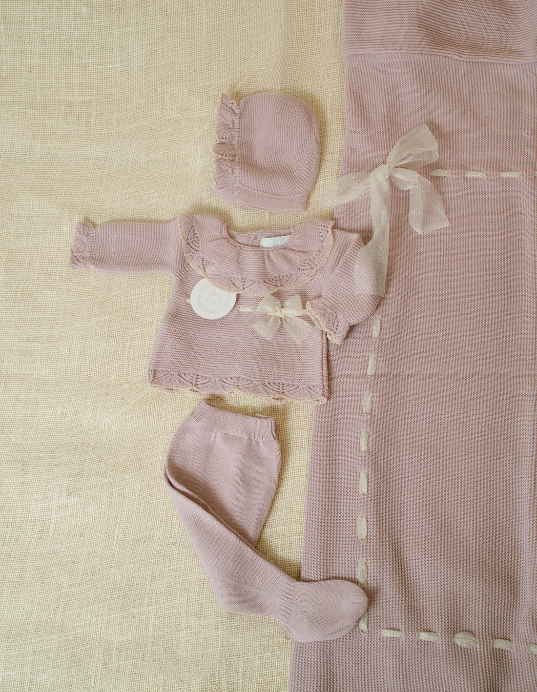 Admirar SET (2 colors AVAILABLE) -  Four Pieces Knitted Outfit for Newborn