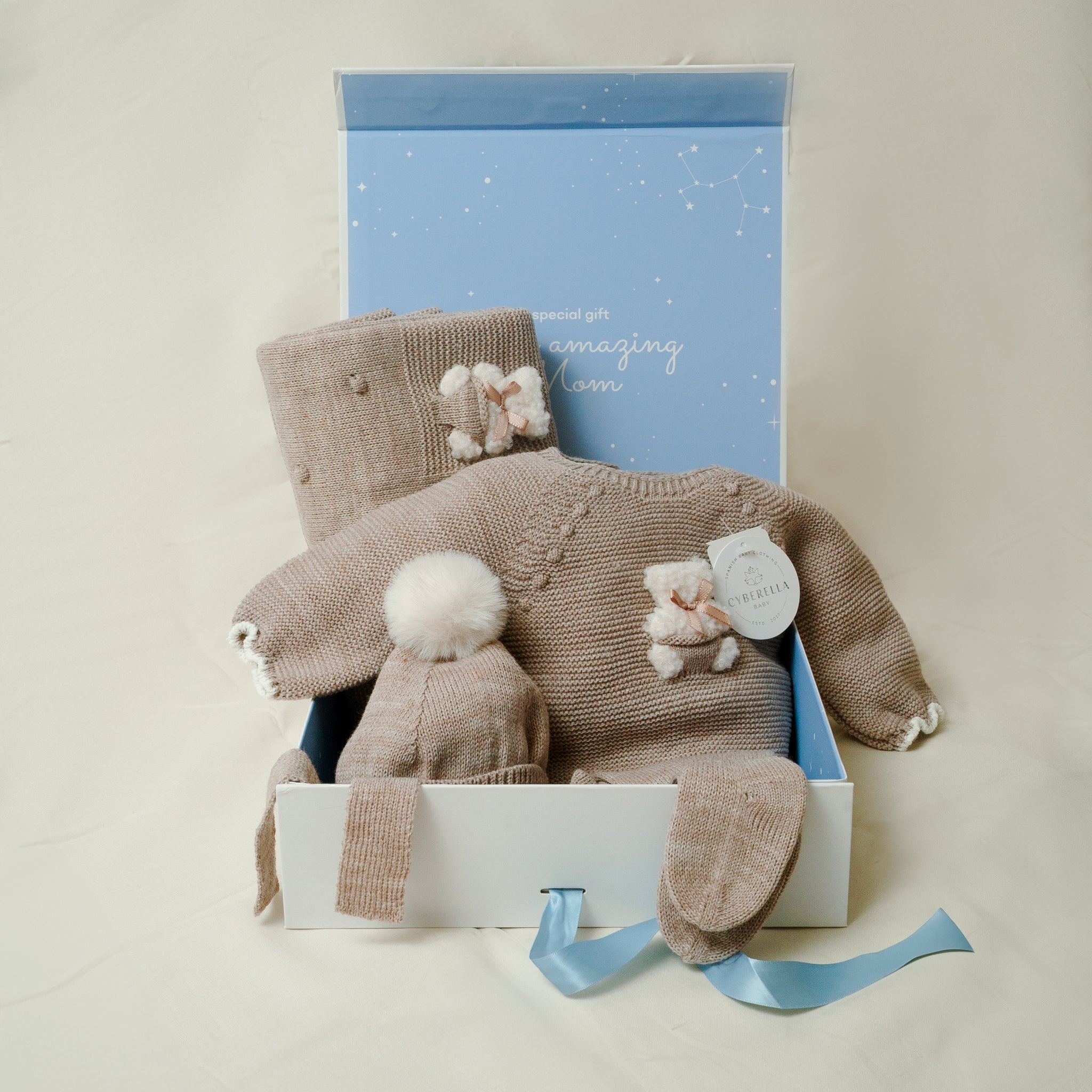 Sand Dream Set - Four Pieces Knitted Outfit for Newborn