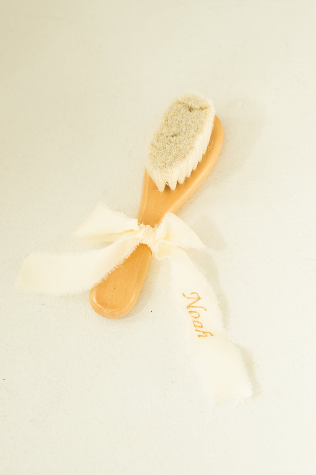 Soft Baby Hairbrush with Personalized Ribbon