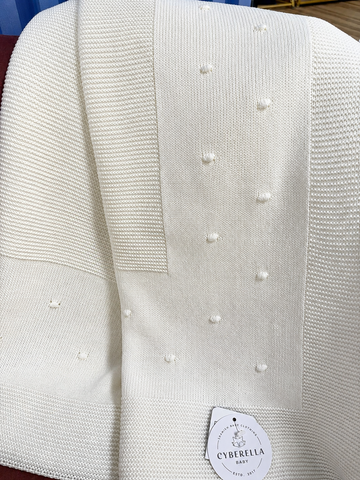 KNITTED IVORY BLANKET #TO71