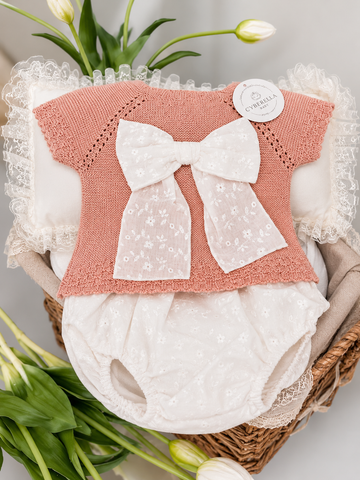 Dusty Peach Knit Set #C6111