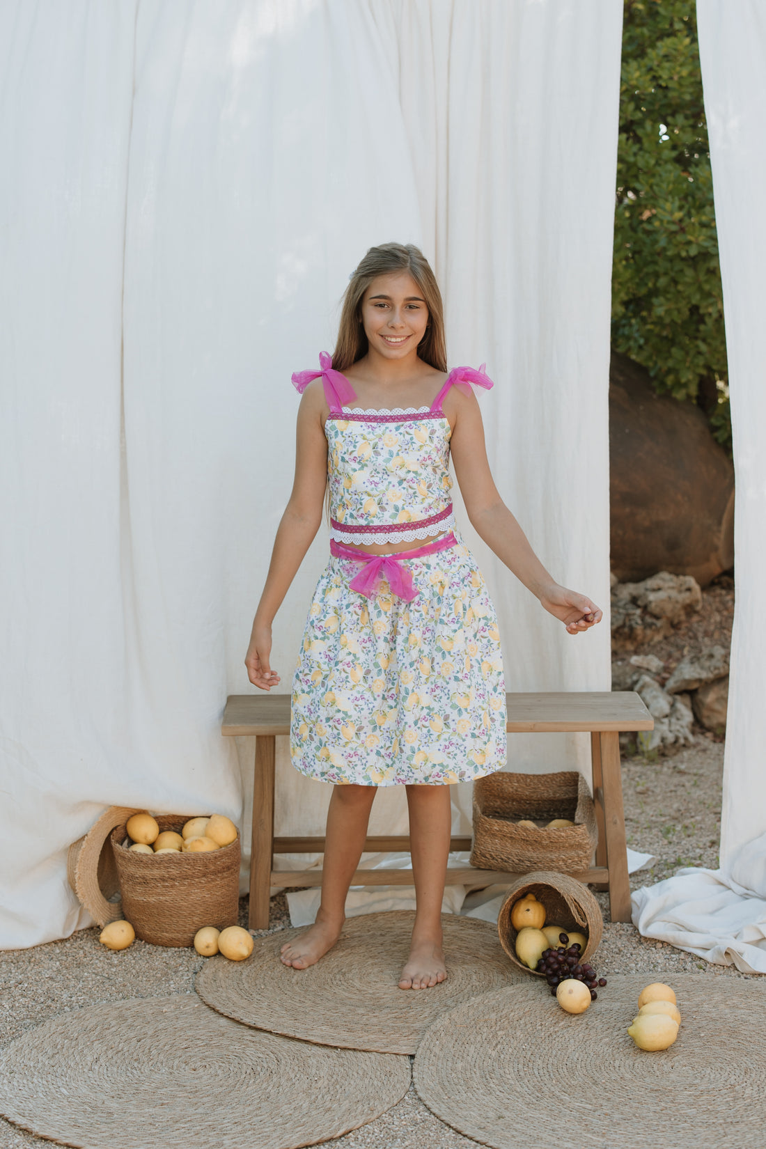Lorena & Lucia Lemon Print Set 2 pc (Spring-Summer Collection)