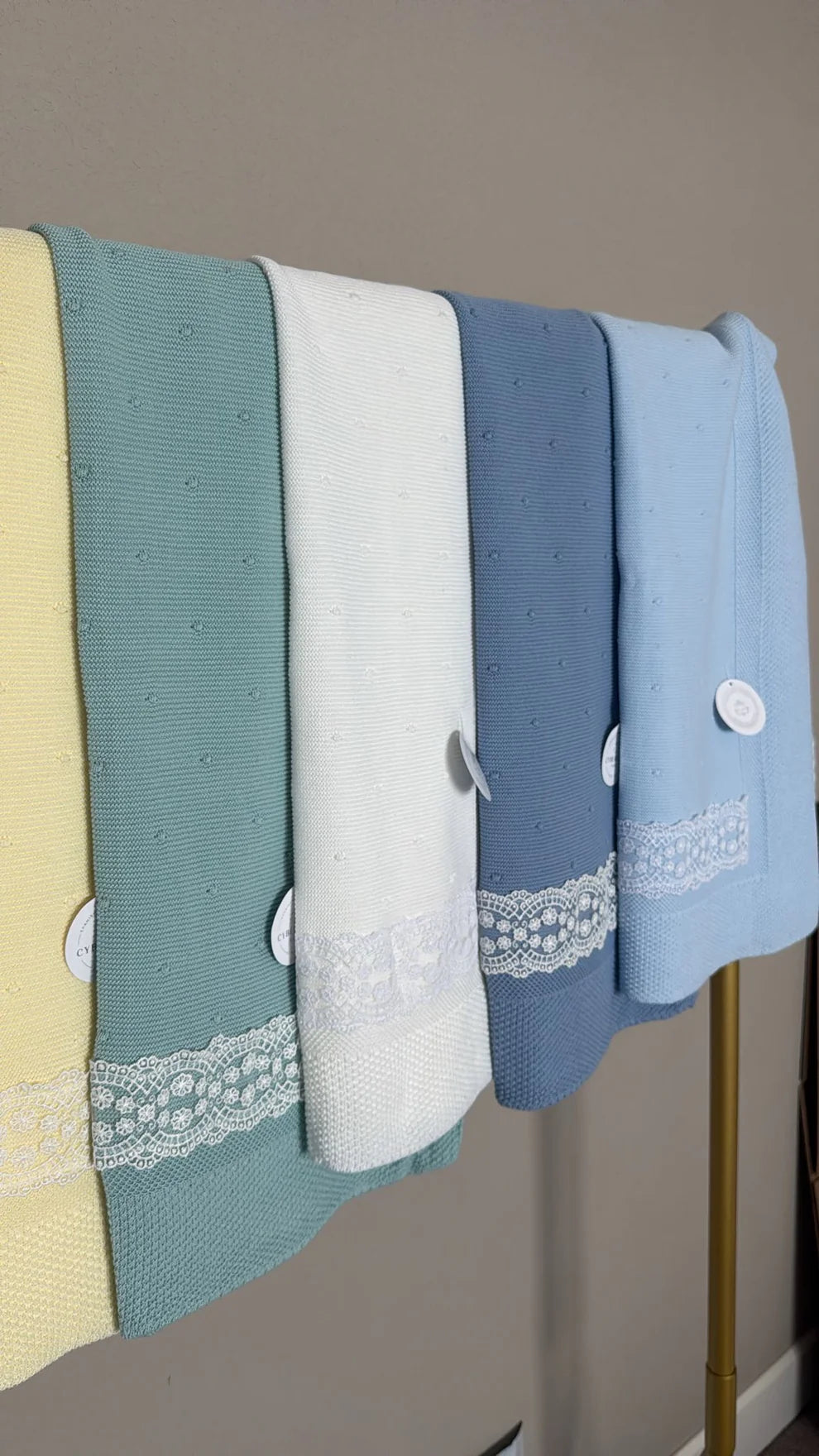 Buttons & Giggles – 4-Piece Knit Baby Set  #C6004