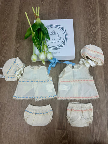 Ivory Vintage Classic Baby Set with Bonnet