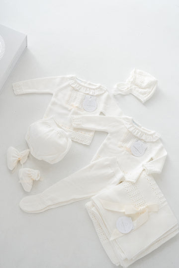 Cream Puff- 7 piece Newborn Gift Set #9618G/ #9639/ #PO100