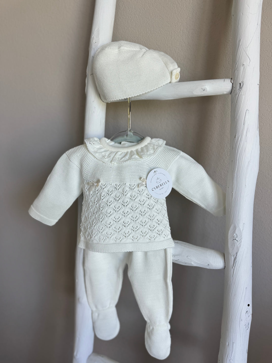 Heirloom Blush 3- piece Baby Knit Set #C4015