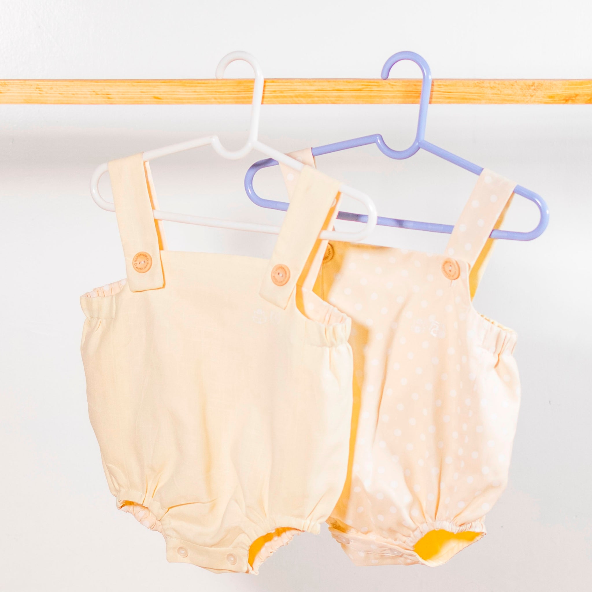 Classic Reversible Baby Romper- Linen design 723