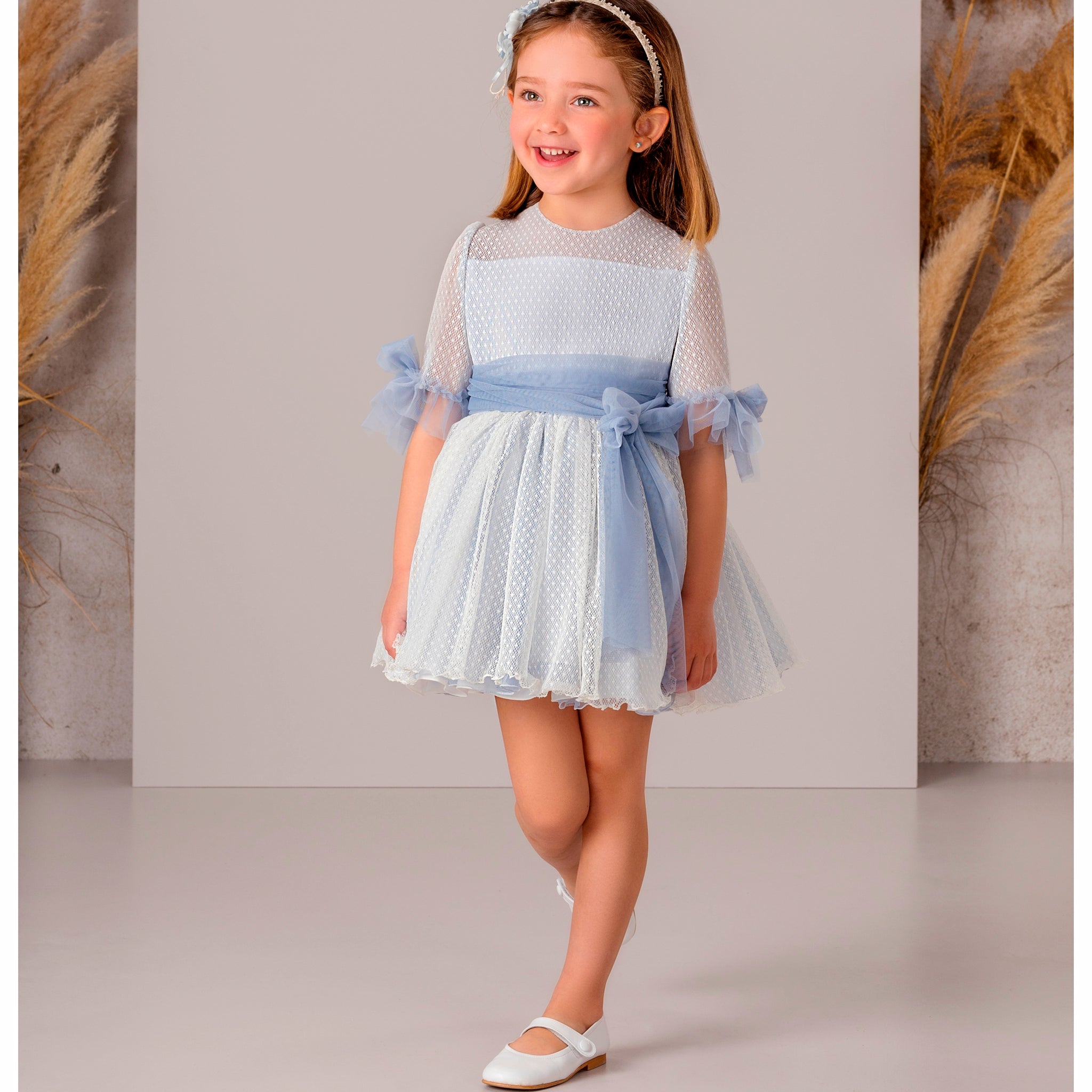 Girls' Ceremony Dress #3913 –  Wedding Dress in Blue | Made in Spain