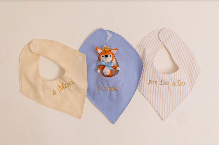 BIB  - Beautiful Personalized bib  with The Baby's Name ready to ship in 24 hours